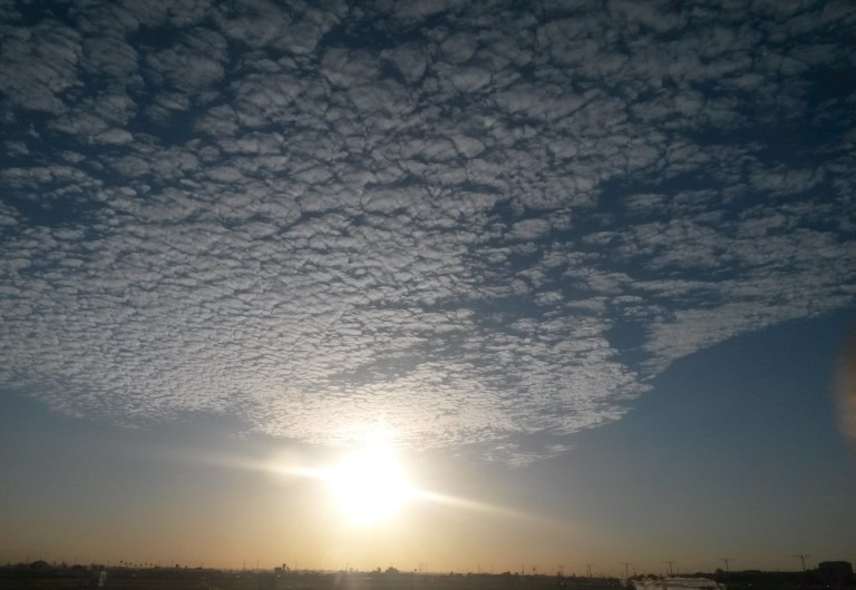 Caught this sun rise and cloud formation out the bus window on the way to work