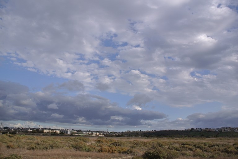 Interesting skies catch my eye as I head home after church